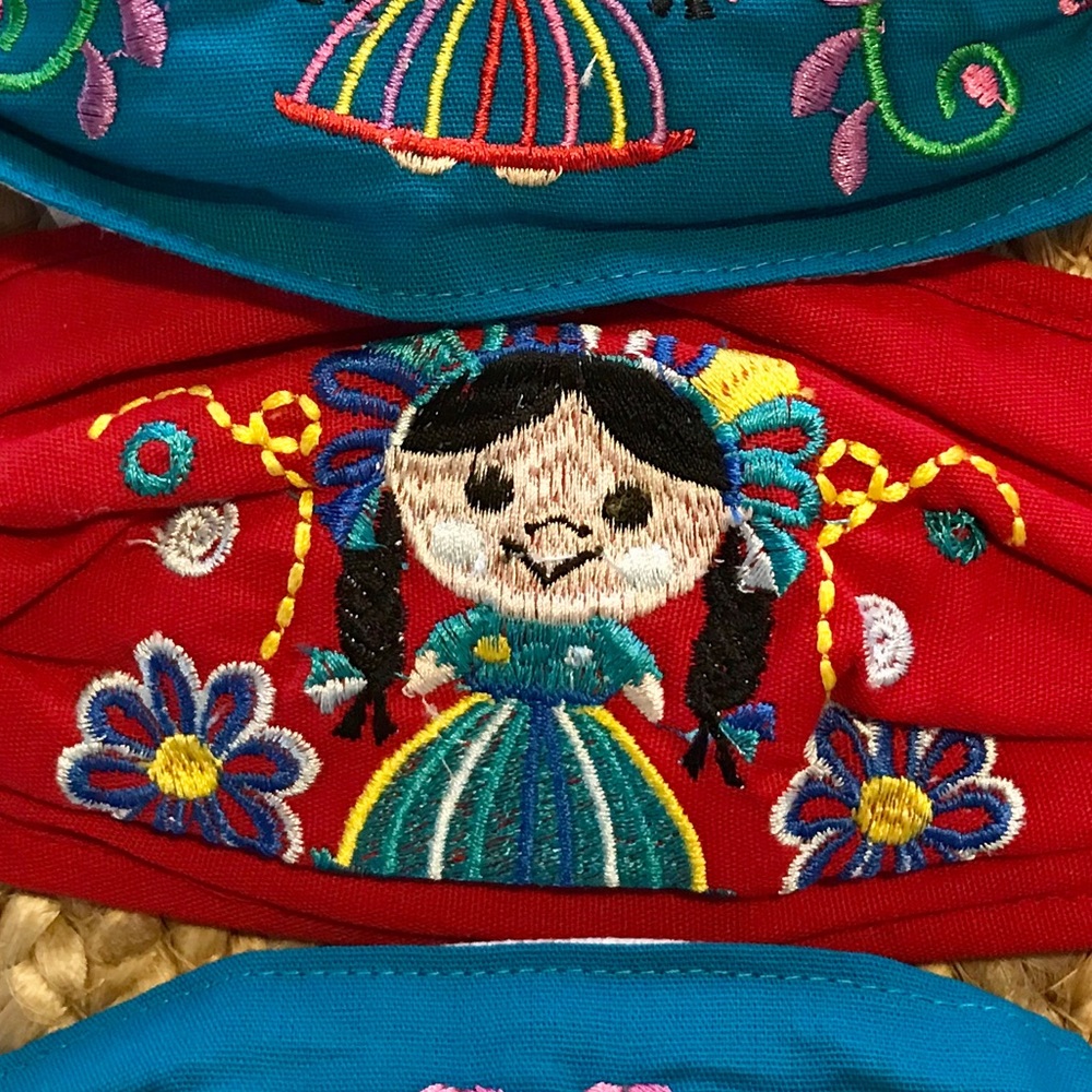 Mexican embroidered face mask
